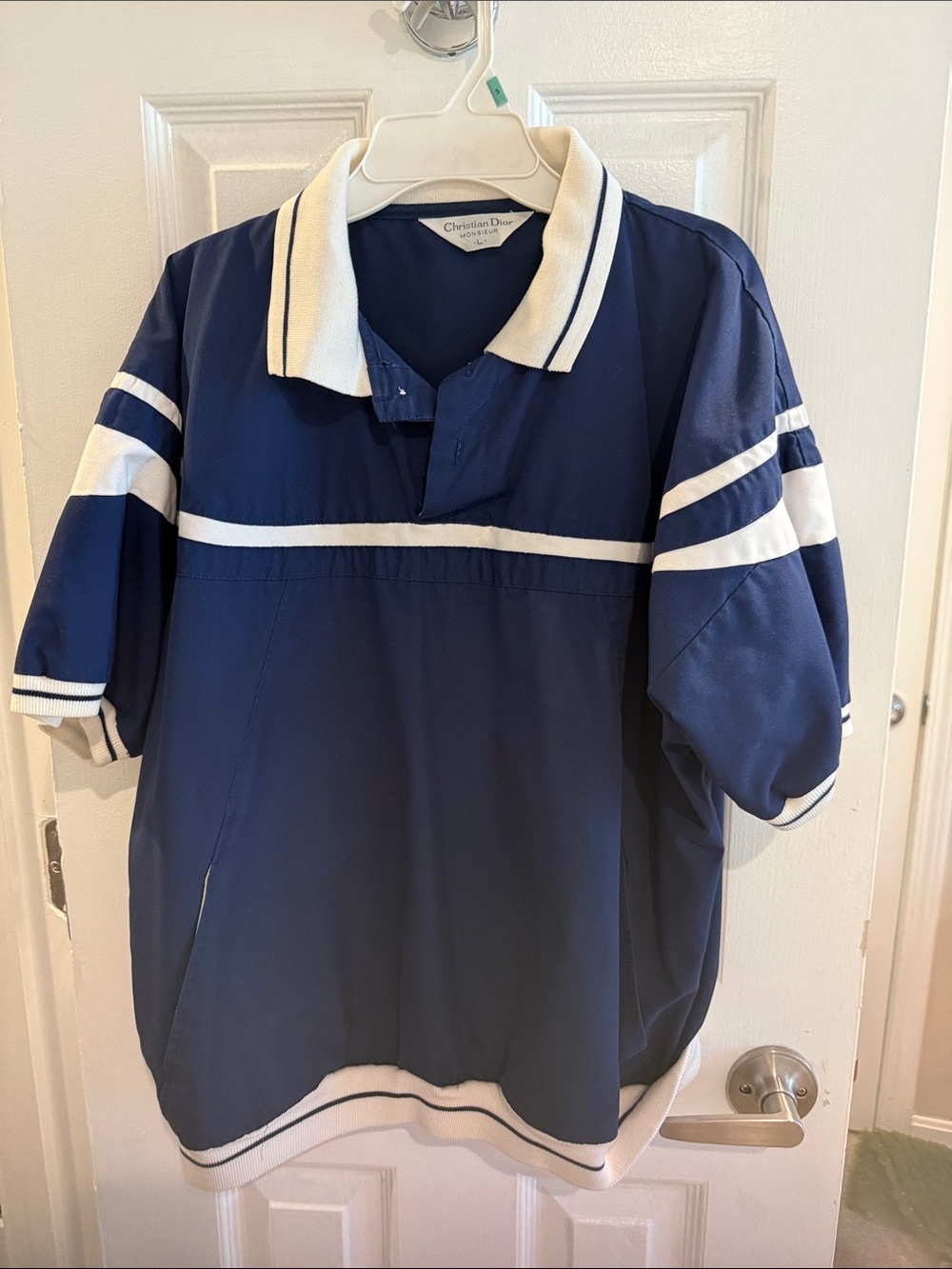 Dior Navy and White Striped Men’s Polo